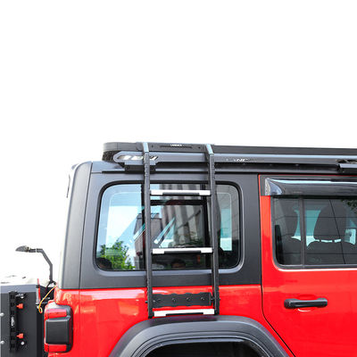 ขาวเคลือบ 4x4 Off-ถนน Side Ladder สําหรับสากล Flat Platform อลูมิเนียมรถยนต์ แร็ค หลังคา