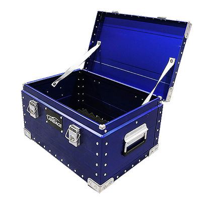 กล่องเก็บของในห้องครัวสําหรับรถค่าย OEM Aluminum Camp Kitchen Box สีฟ้า