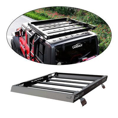 เครื่องบรรทุกกระเป๋าเดินทางบนหลังคานอกถนน สําหรับ 18-23 วรานกลเลอร์ Rubicon Jeep วัสดุเหล็กอัลลูมิเนียม