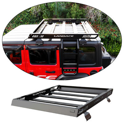 เครื่องบรรทุกกระเป๋าเดินทางบนหลังคานอกถนน สําหรับ 18-23 วรานกลเลอร์ Rubicon Jeep วัสดุเหล็กอัลลูมิเนียม