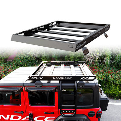 เครื่องบรรทุกกระเป๋าเดินทางบนหลังคานอกถนน สําหรับ 18-23 วรานกลเลอร์ Rubicon Jeep วัสดุเหล็กอัลลูมิเนียม