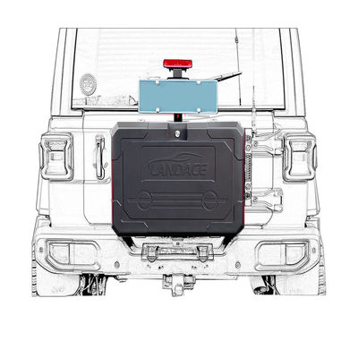 กล่องเก็บกระเป๋ารถยนต์อลูมิเนียม สําหรับ Jeep Wrangler JL แบบ Off-ถนน ความจุใหญ่