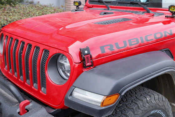 JEEP Wrangler JL Gladiator รถยนต์นอกถนน อลูมิเนียมสับสนธิ Hood Lock Lock 133 * 56 * 42mm