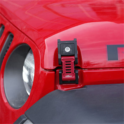 JEEP Wrangler JL Gladiator รถยนต์นอกถนน อลูมิเนียมสับสนธิ Hood Lock Lock 133 * 56 * 42mm