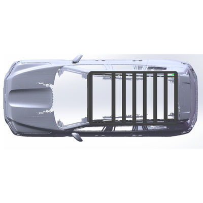 LC300 150*142*5 แร็คหลังคาเรียบ อัลลูมิเนียมสลัด อุปกรณ์เสริมภายนอกสําหรับรถยนต์ 4X4