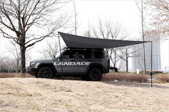 อลูมิเนียมสกัด ดําด้าน Canopy ง่ายเปิดรถหลังคา แร็ค หลังคาบนเต็นท์