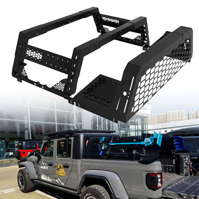 สเตปบาร์ สแตนเลสคาร์บอน สีดํา ปู๊ดโค้ต Overland เตียง แร็ค สําหรับ Jeep Wrangler JL