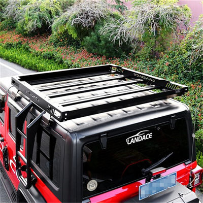 JEEP 4x4 อลูมิเนียมสกัดรถหลังคา ถังกระเป๋าเดินทาง พลาตฟอร์ม หลังคา แร็ค Basket สําหรับ JK JL TJ