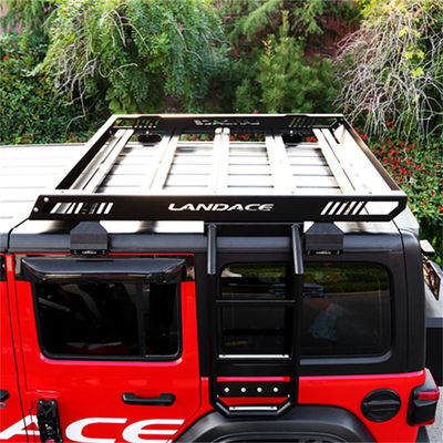 JEEP 4x4 อลูมิเนียมสกัดรถหลังคา ถังกระเป๋าเดินทาง พลาตฟอร์ม หลังคา แร็ค Basket สําหรับ JK JL TJ