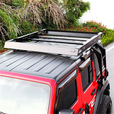 JEEP 4x4 อลูมิเนียมสกัดรถหลังคา ถังกระเป๋าเดินทาง พลาตฟอร์ม หลังคา แร็ค Basket สําหรับ JK JL TJ