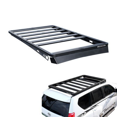 สีดํา ฝุ่นเคลือบถนนรถยนต์ แร็คs หลังคาสําหรับ Toyota Prado LC 150 อลูมิเนียม