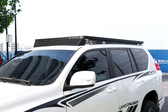สีดํา ฝุ่นเคลือบถนนรถยนต์ แร็คs หลังคาสําหรับ Toyota Prado LC 150 อลูมิเนียม