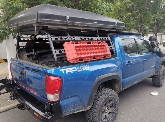 ปิดถนน Winch บูลบาร์ แบมเปอร์ด้านหน้า พร้อมแสง LED และตู้ติดตั้ง Toyota ทาโคมา