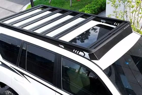 รถกระเบื้องหลังคาแสงอาทิตย์สแตนเลสอลูมิเนียมทั่วไป สําหรับ TOYOTA LAND CRUISER Prado 150 สีดํา OEM