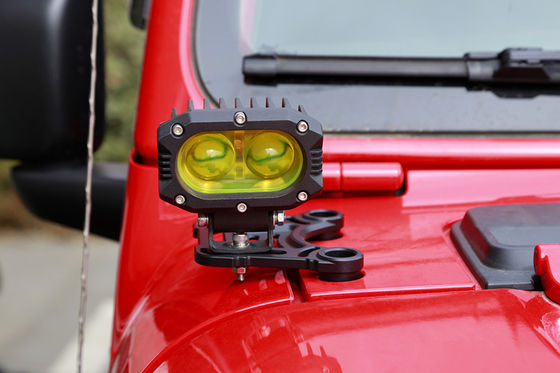 อลูมิเนียมเหล็ก ดํา LED ไฟขับรถ สายพับติดตั้งเสาสําหรับ Wrangler JL JK