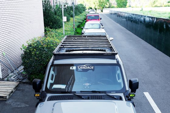 โลโก้ของแลนเดส 4x4 รถยนต์ อุปกรณ์เสริมภายนอก อลูมิเนียม ลมลม หลังคา ราค แทรก พลาตฟอร์ม กระเป๋าสัมภาระ สําหรับถัง 300 ดํา