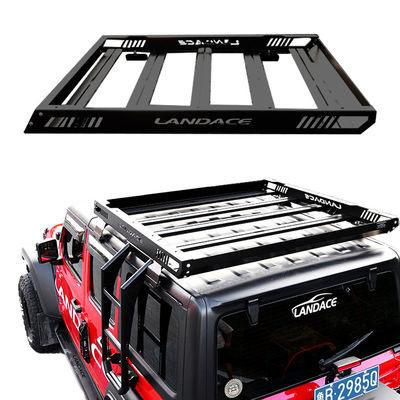 ปิดถนน 1455*1425*113mm อลูมิเนียมลมฟาเวอริงหลังคา แร็ค แร็ค Platform สําหรับ Jeep Wrangler JL JK