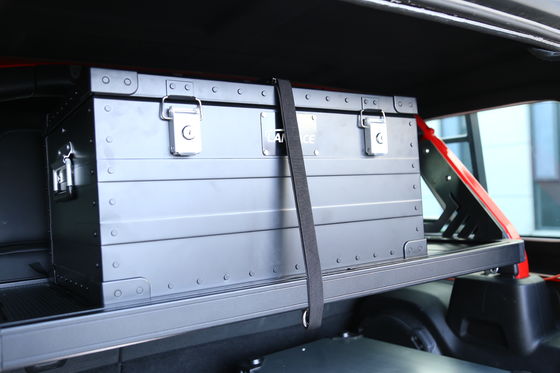เครื่องบรรจุกระเป๋าสะพายของนอกถนน สําหรับ Jeep Wrangler สีดํา อลูมิเนียมสับสนธิ กระเป๋าบรรทุก