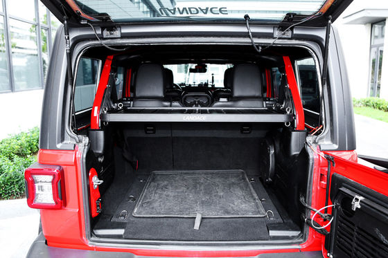 เครื่องบรรจุกระเป๋าสะพายของนอกถนน สําหรับ Jeep Wrangler สีดํา อลูมิเนียมสับสนธิ กระเป๋าบรรทุก