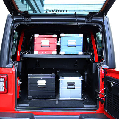 อลูมิเนียมชั้นเก็บสินค้าด้านหลังสําหรับ Jeep Wrangler ตําแหน่งที่เหมาะสม