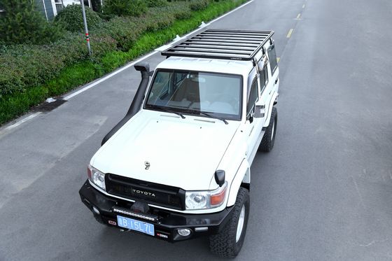 TOYOTA LC76 Heavy Duty ผง เสื้อโค้ทed Aluminum Alloy หลังคา แร็ค ด้วยน้ําหนักสุทธิ 27.5 กิโลกรัม