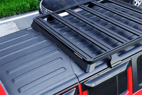 Jeep Wrangler 2008-2013 1500*1425*55 มิลลิเมตร พาวเดอร์โค้ท แร็คหลังคาเรียบพร้อมบันไดข้าง