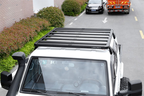 Toyota LC79 อุปกรณ์เสริม แพลตฟอร์มเร็กหลังคาเรียบ พร้อมเคลือบผงและกองเกียร์