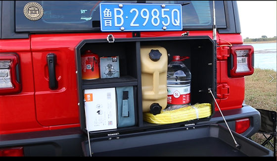 อลูมิเนียมเหล็กสลัด ประตูหางกล่องเก็บของ ล้อสํารองสําหรับ Jeep Wrangler JL JK