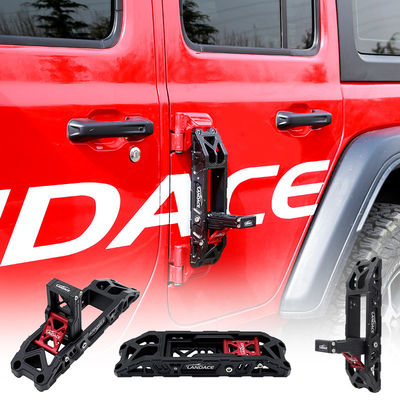 ปั่นเท้ารถยนต์ที่พับได้สําหรับ Jeep Wrangler JL JK Anodizing Aluminum Alloy CNC Graving