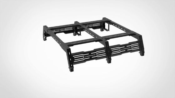 ปิดถนน 4X4 อลูมิเนียมสลัด Cargo Roll Bar ปรับปรับหลังคา Mount สําหรับรถบรรทุก แร็ค เตียง