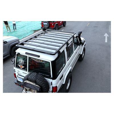 รากหลังคาเรียบ แพลตฟอร์ม กระเป๋าเดินทาง เครื่องยนต์ยนต์สําหรับโตโยต้า LC 76 Land Cruiser สีดํา