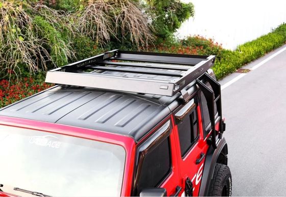 4x4 รถยนต์หลังคา แร็ค กระเป๋าสําหรับ 18-23 Wrangler Rubicon Jeep สแตนเลส อลูมิเนียมก่อสร้าง