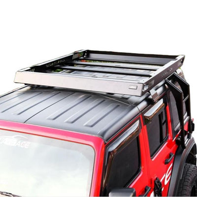 ฐานหลังคาแข็งแกร่ง สแตนเลสและอลูมิเนียมสกัดกระเป๋าสําหรับ Jeep Wrangler น้ําหนักสะสม 37.5kg