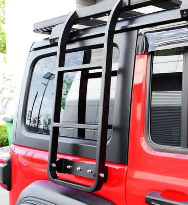 การติดตั้งที่สะดวกสบายบันไดข้างสองบันไดหลังคารถยนต์สําหรับ Jeep Wrangler JK JL