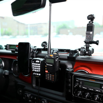 อลูมิเนียมสกัดสีดํา คอนโซลกลาง แดชบอร์ด จุดถือโทรศัพท์ สําหรับ 4*4 Jeep Wrangler