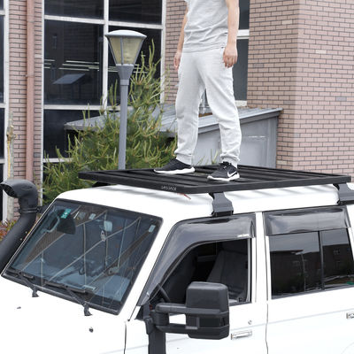 ตะกร้าหลังคาเหล็กดํา รากหลังคาสําหรับ Toyota Land Cruiser LC79 SUV Fj Cruiser และ Prado