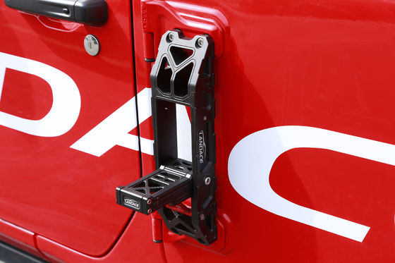 ประตูหมุนข้างขั้น กลมพับเท้า Peg Pedal ภายนอกอุปกรณ์เสริมสําหรับ Jeep Wrangler