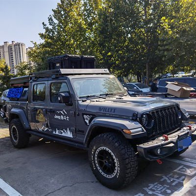 ความจุหนักสูง Jeep Wrangler หลังคา แร็ค กระเป๋าสตางค์ที่มีบันไดบูรณาการ ความจุ 400kg
